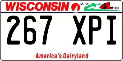 WI license plate 267XPI