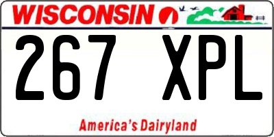 WI license plate 267XPL