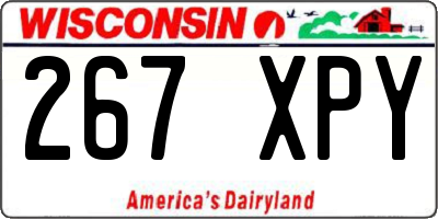 WI license plate 267XPY