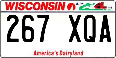 WI license plate 267XQA