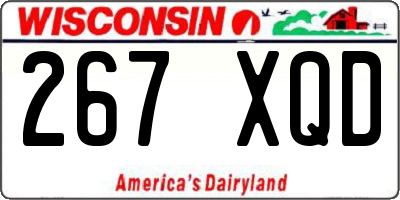 WI license plate 267XQD