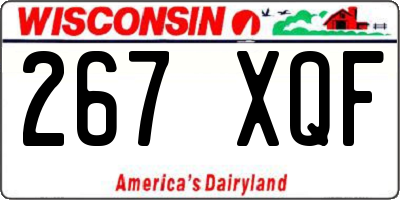 WI license plate 267XQF