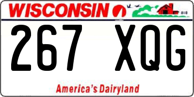 WI license plate 267XQG