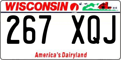 WI license plate 267XQJ