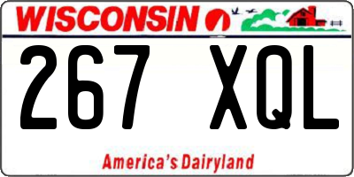 WI license plate 267XQL