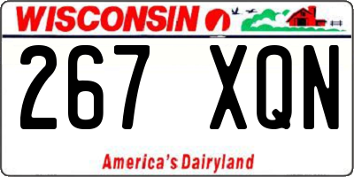 WI license plate 267XQN