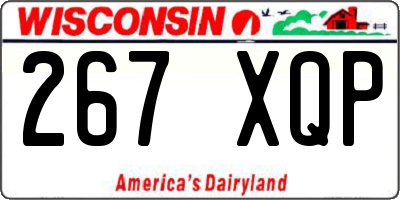 WI license plate 267XQP