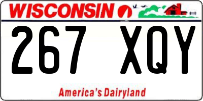 WI license plate 267XQY