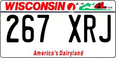 WI license plate 267XRJ