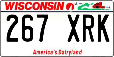 WI license plate 267XRK