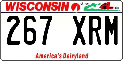 WI license plate 267XRM