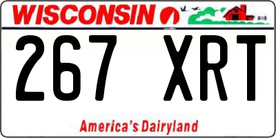 WI license plate 267XRT