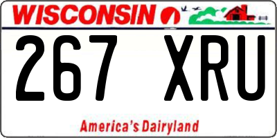 WI license plate 267XRU