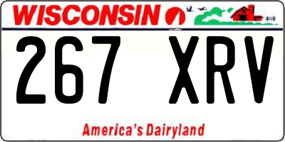 WI license plate 267XRV