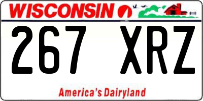 WI license plate 267XRZ