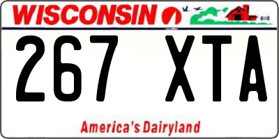 WI license plate 267XTA