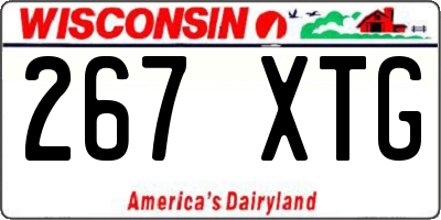 WI license plate 267XTG