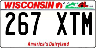 WI license plate 267XTM