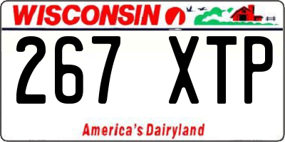 WI license plate 267XTP