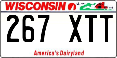 WI license plate 267XTT