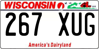 WI license plate 267XUG