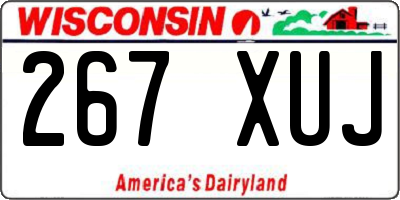 WI license plate 267XUJ