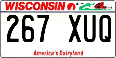 WI license plate 267XUQ