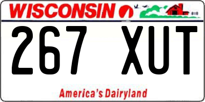 WI license plate 267XUT