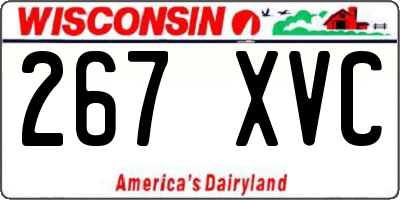 WI license plate 267XVC