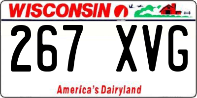 WI license plate 267XVG