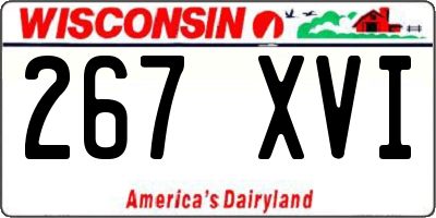 WI license plate 267XVI