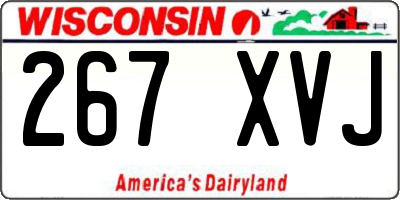 WI license plate 267XVJ