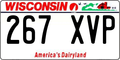 WI license plate 267XVP