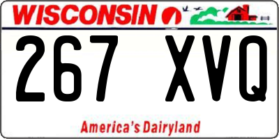 WI license plate 267XVQ