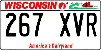 WI license plate 267XVR
