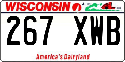 WI license plate 267XWB