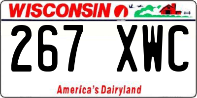 WI license plate 267XWC