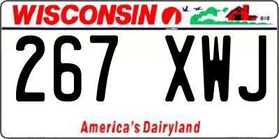 WI license plate 267XWJ