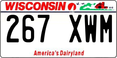 WI license plate 267XWM