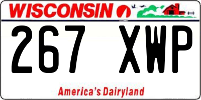 WI license plate 267XWP