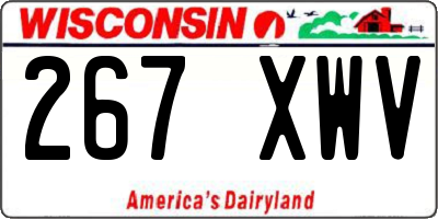 WI license plate 267XWV