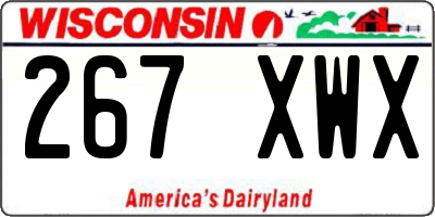 WI license plate 267XWX