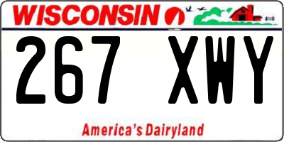 WI license plate 267XWY