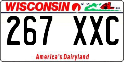 WI license plate 267XXC