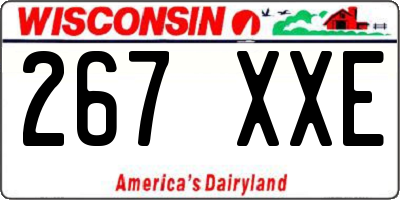 WI license plate 267XXE