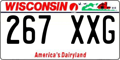 WI license plate 267XXG