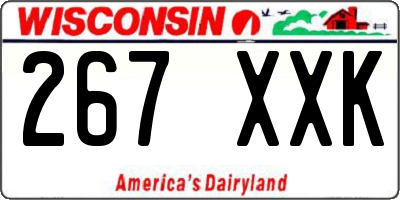 WI license plate 267XXK