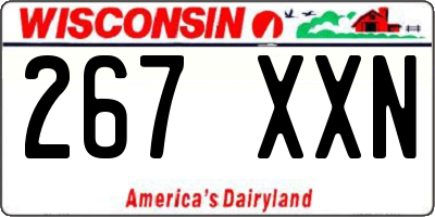 WI license plate 267XXN