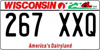 WI license plate 267XXQ