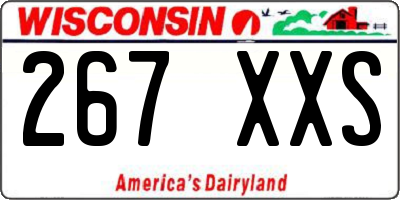 WI license plate 267XXS